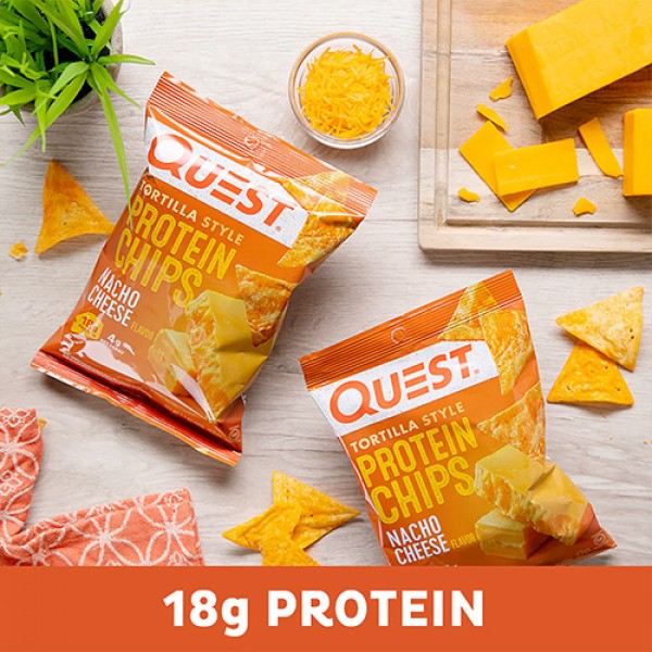 Quest Nutrition Tortilla Style Protein Chips - Pack of 8 x 30g