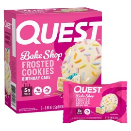 Quest Nutrition Frosted Protein Cookies - Box of 8 *BB 08-2026