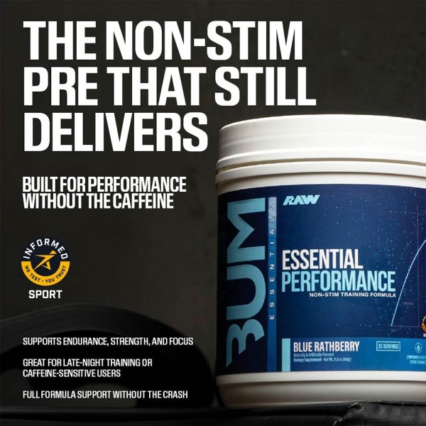 Raw Nutrition CBUM Essential Performance Non - Stim 25 Servings