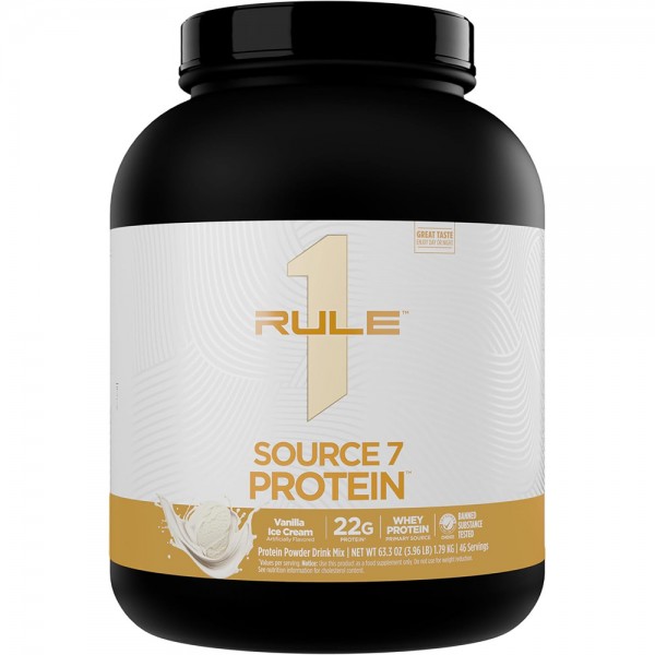 RuleOne R1 Source 7 Protein - 1.8kg + Free RuleOne Shaker