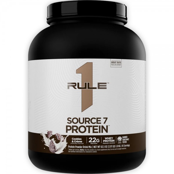 RuleOne R1 Source 7 Protein - 1.8kg + Free RuleOne Shaker