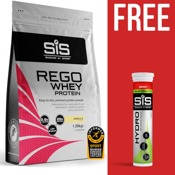 SIS Whey Protein 1.35kg + FREE SiS Hydro Tabs