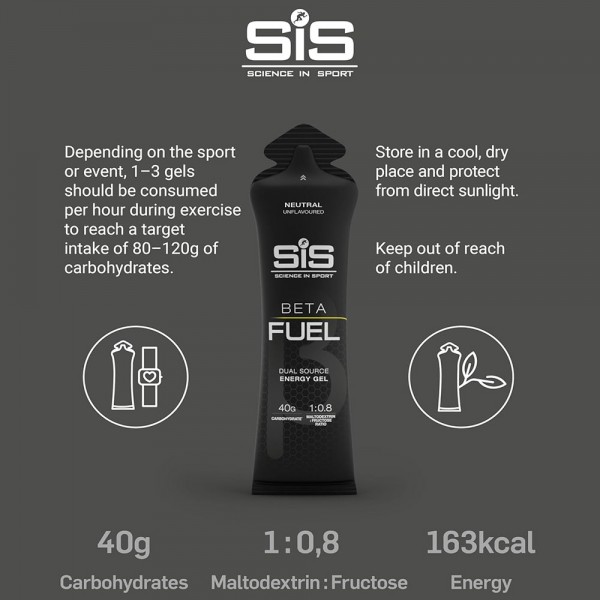SiS Beta Fuel Energy Gels 60ml x 6 Pack