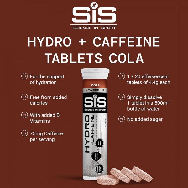 SiS Go Hydro Caffeine Electrolyte Zero Tabs - 20 Tabs 