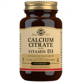 Solgar Calcium Citrate with Vitamin D3 - 60 Tabs