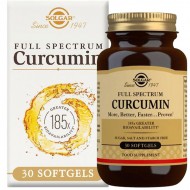 Solgar Full Spectrum Curcumin 185x (Turmeric) 30 Softgels 