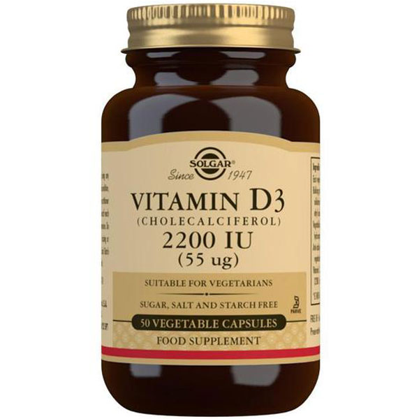 Solgar Vitamin D3 2200IU - 50 Veg Caps