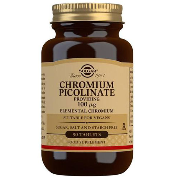 Solgar Chromium Picolinate 100 mcg Tablets - Pack of 90