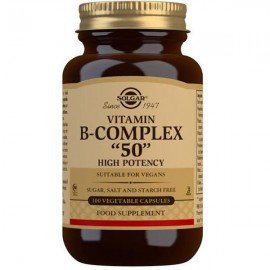 Solgar Vitamin B Complex 50 High Potency Vegetable Capsules - Pack of 100