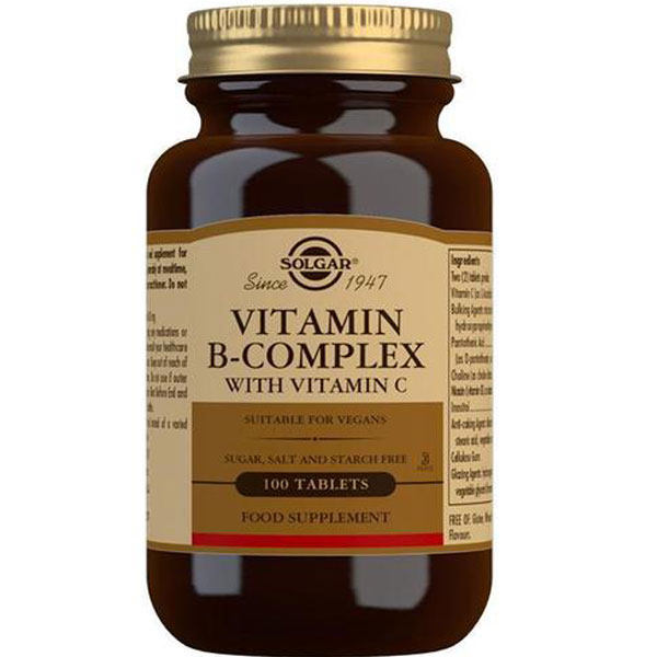 Solgar Vitamin B Complex with Vitamin C - 100 Tabs