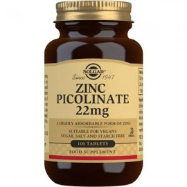 Solgar Zinc Picolinate 22mg - 100 Tabs