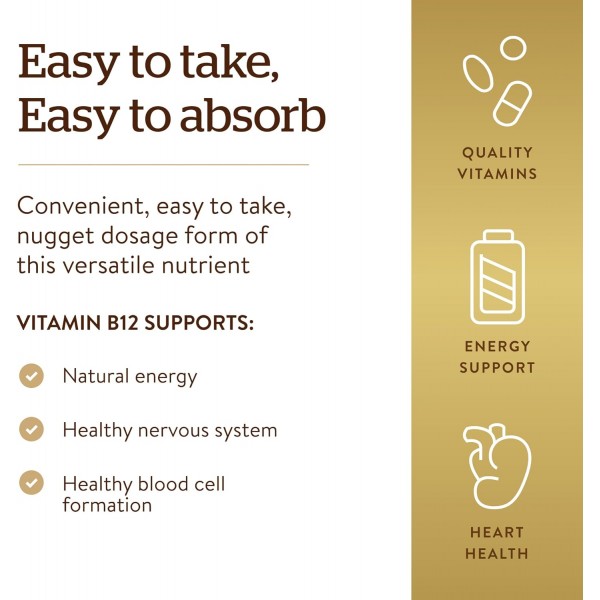 Solgar Vitamin B12 1000mcg - 250 Chewable Nuggets