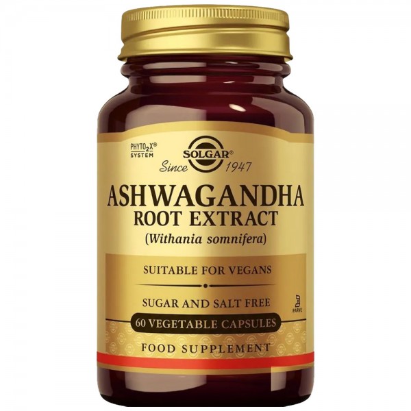 Solgar Ashwagandha Root Extract - 60 Vegetable Capsules