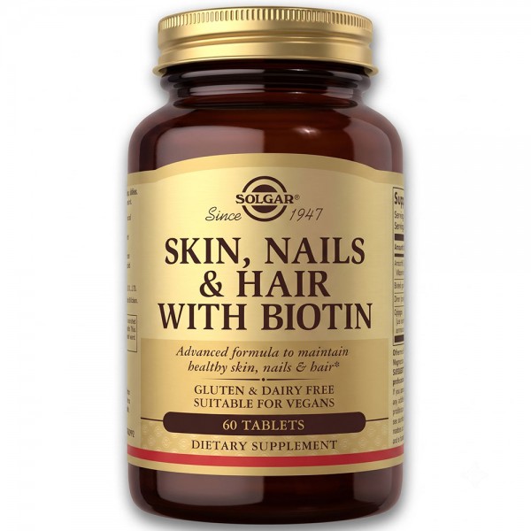 Solgar Skin Nails & Hair With Biotin - 60 Tabs
