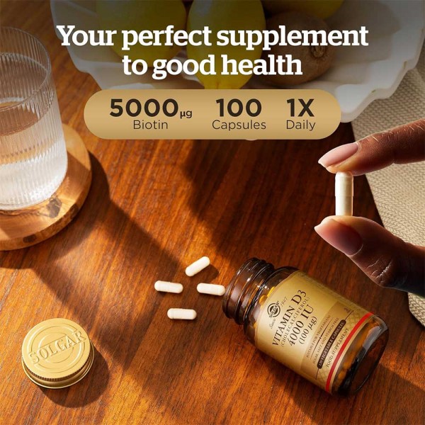 Solgar Biotin 5000 UG - 100 Vegetable Capsules