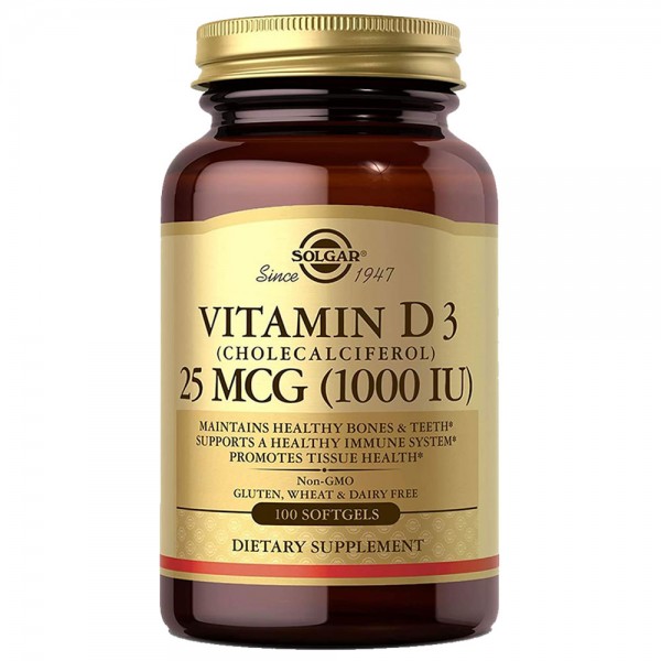 Solgar Vitamin D3 1000IU - 100 Softgels