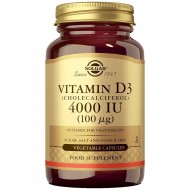 Solgar Vitamin D3 4000 IU - 60 Vegetable Capsules
