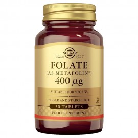 Solgar Folate (as Metafolin) 400 mcg - 50 Tablets