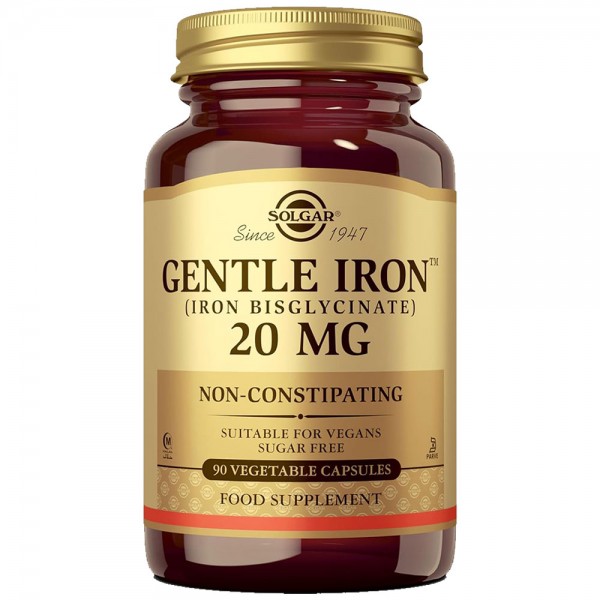 Solgar Gentle Iron 20mg - 90 Vegetable Capsules