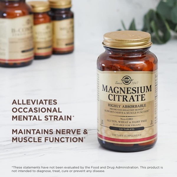 Solgar Magnesium Citrate 400mg  - 120 Tabs
