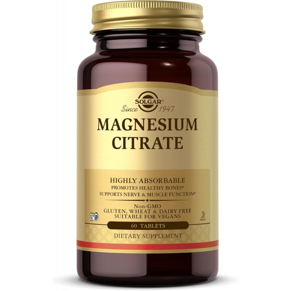 Solgar Magnesium Citrate 400mg  - 60 Tabs