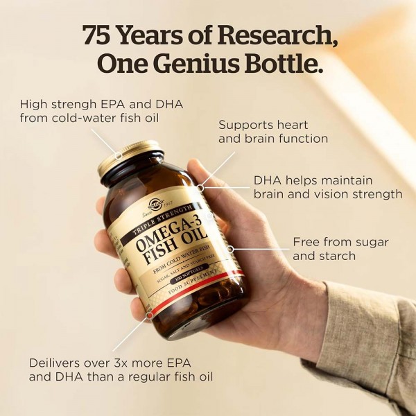 Solgar Triple Strength Omega-3 - 100 Softgels 