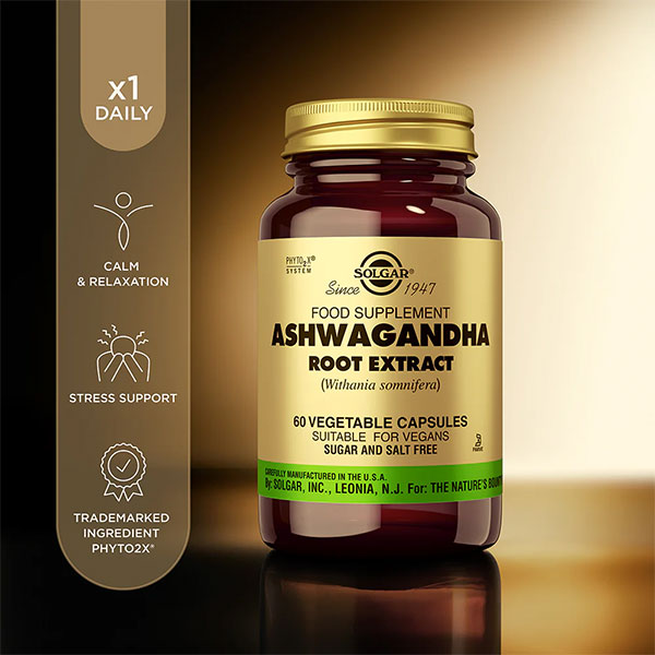 Solgar Ashwagandha Root Extract - 60 Vegetable Capsules