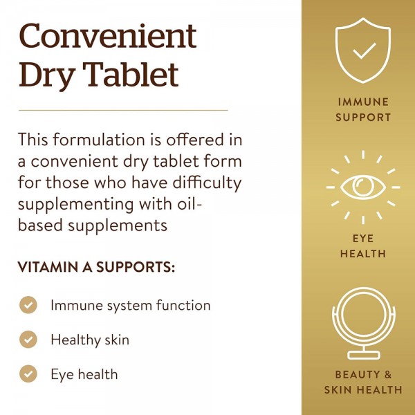 Solgar Vitamin A 5000IU - 100 Tablets