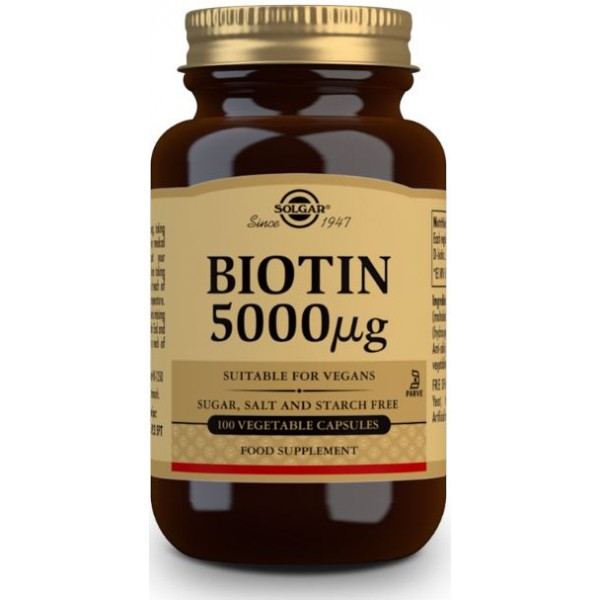 Solgar Biotin 5000 UG - 100 Vegetable Caps