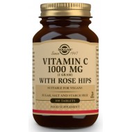 Solgar Vitamin C 1000mg with Rose Hips - 100 Tablets