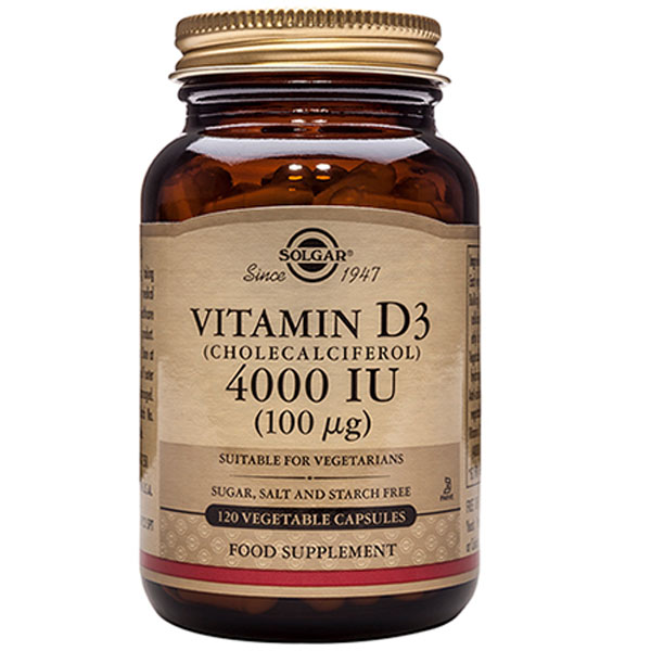 Solgar Vitamin D3 4000 IU - 120 Veg Caps