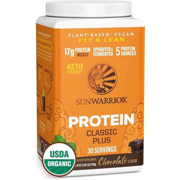 Sunwarrior Classic Plus Organic Vegan Plant Protein 750g