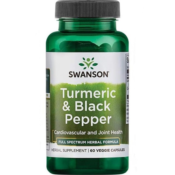 Swanson Turmeric & Black Pepper - 60 Veggie Capsules