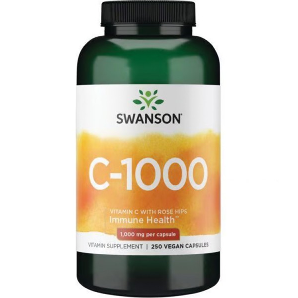 Swanson Vitamin C 1000mg with Rose Hips Extract - 250 caps
