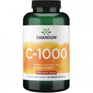 Swanson Vitamin C with Rose Hips Extract, 1000mg - 90 caps