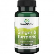 Swanson Full Spectrum Ginger & Turmeric 2-in-1 Formula - 60 Caps
