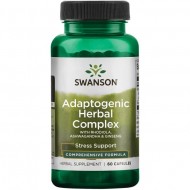 Swanson Adaptogenic Herbal Complex, Ashwagandha , Ginseng, Rhodiola - 60 Caps