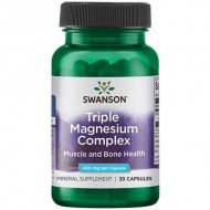 Swanson Triple Magnesium Complex 400mg - 30 Caps