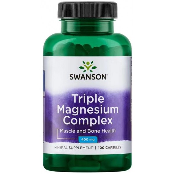 Swanson Triple Magnesium Complex 400mg  100 Caps