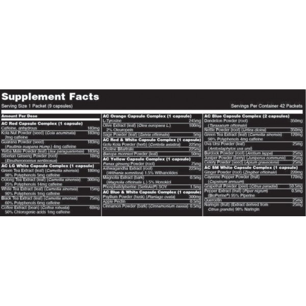 Universal Nutrition Animal Cuts 42 Packs