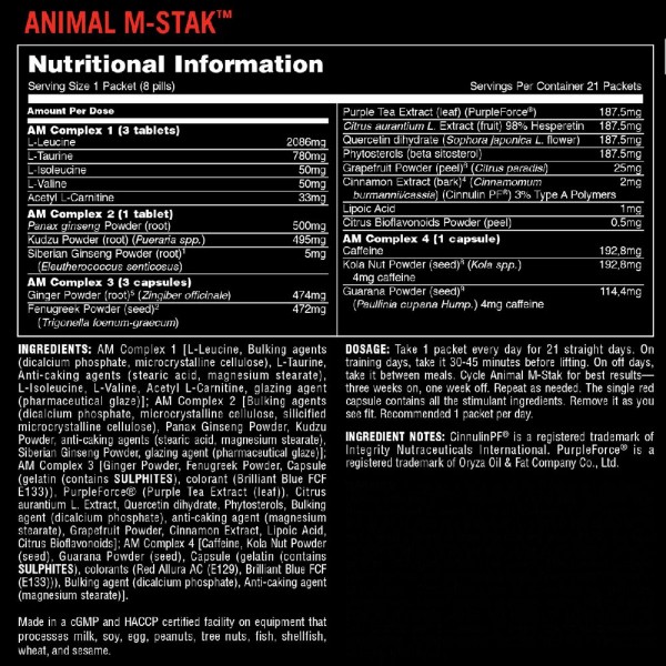 Universal Nutrition Animal M-Stak - 21 Packs