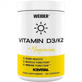 Weider Vitamin D3, K2 Plus Magnesium 120 Caps