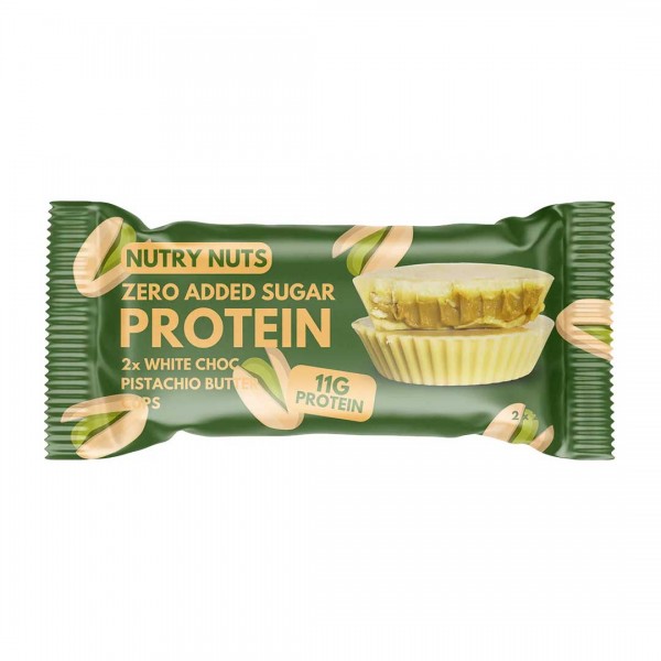 Nutry Nuts Protein White Chocolate Pistachio Butter Cups x 12