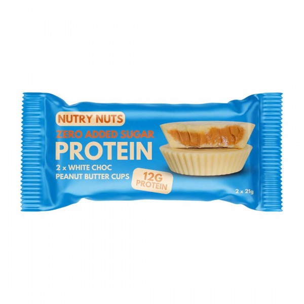 Nutry Nuts White Chocolate Protein Peanut Butter Cups - Pack of 12