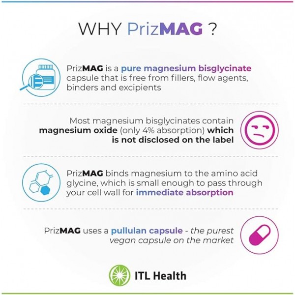 PrizMAG Magnesium Bisglycinate 150 Capsules