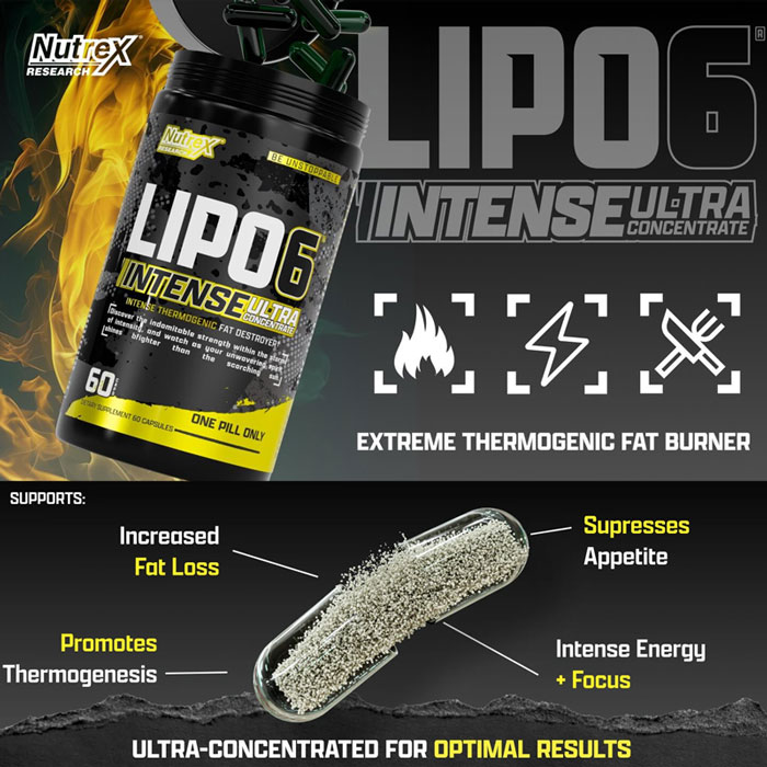 lipo c fat burner Nutrex Supplement Lipo-6 Intense UC The Extreme Thermogenic Fat Burner 60  Count